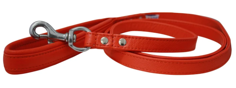 Leather Padded Handle Leash (Alpine) by Angel
