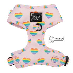 Adjustable Harness (Color: Paws of Love, size: medium)