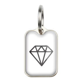 White Diamond (Color: White Diamond, size: Small (2.5cm x 1.5 cm))