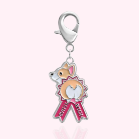 "Cutest Bitch" Dog Collar Charm (Color: silver)