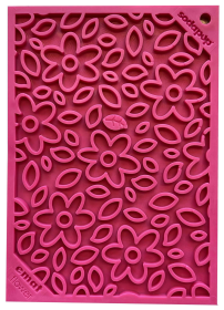Flower Power Design eMat Enrichment Lick Mat (Color: Pink, size: large)