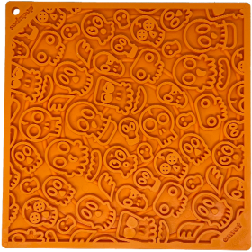 Zombie Design Emat Enrichment Lick Mat (Color: Orange)