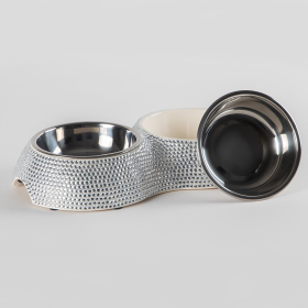 Dining Bowl (Color: silver, size: one size)